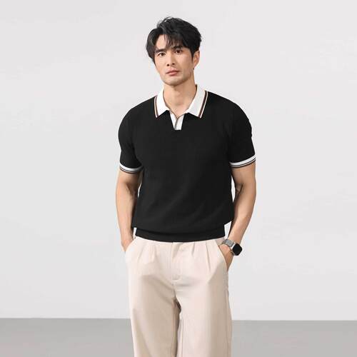Sweater Striped Mens Polo For Women Casual Wear Daily Outfit