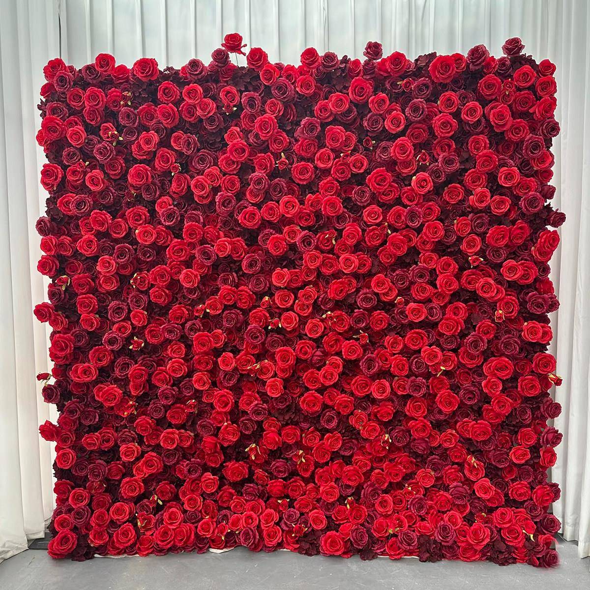 瀑布仿真玫瑰花店铺引流打卡拍照背景装饰墙订婚婚庆仿真玫瑰