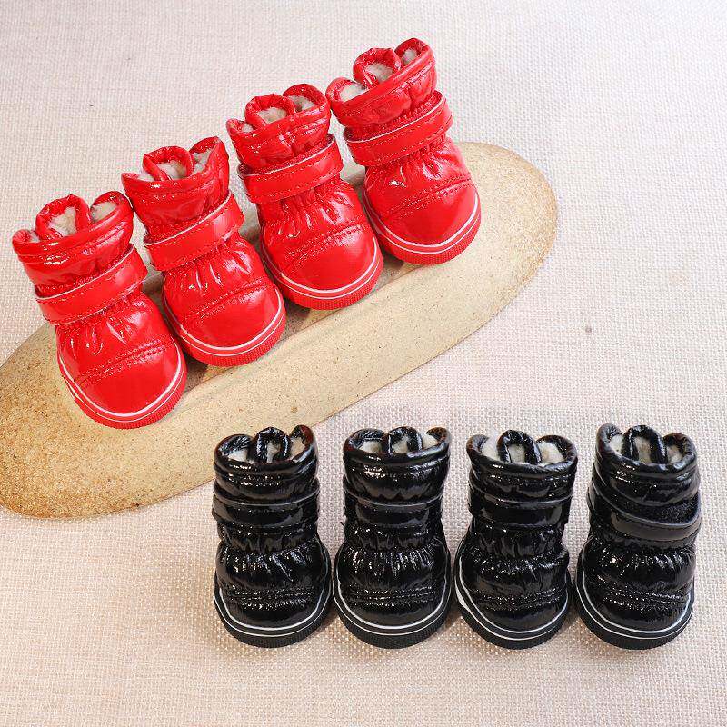 狗狗鞋子宠物棉鞋秋冬季雪地靴只装保暖棉鞋宠物小型犬比熊冬天