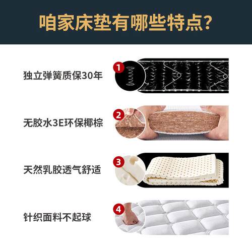席梦硬思弹簧572床垫软垫卧室用租房专用1.5米床1垫.8m酒家店20cm