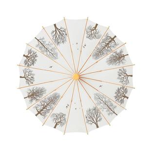 高档文货艺覆古16骨木柄直杆伞长柄雨伞o晴雨用两广告伞log定制现