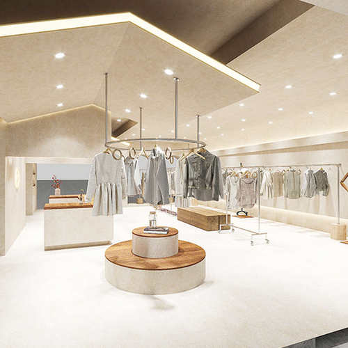 服装店展示架带轮落地不锈钢银色中岛挂衣杆女装店货架网红陈列架