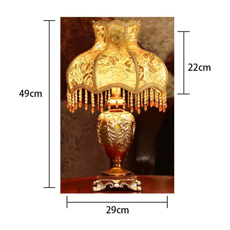 正品欧式台灯卧室床古灯仿复古田园创意结婚庆时台尚礼头品装饰灯