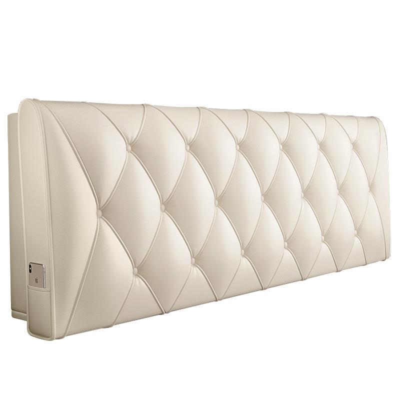 床头软包双人大榻榻床皮革靠垫床米头QQR罩实木靠垫套靠背垫制