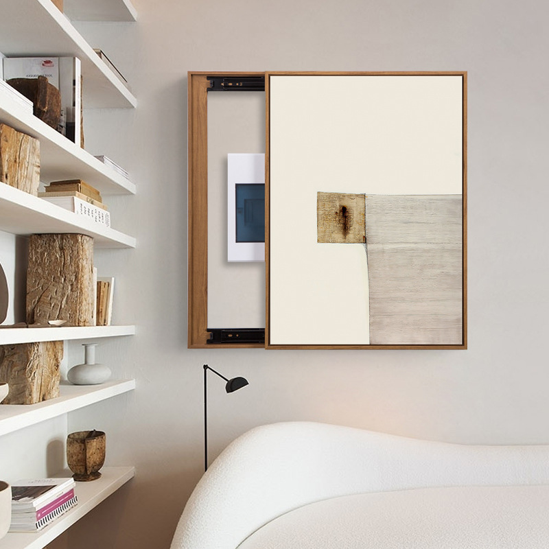 6JN抽象絮语 现代简约电表箱装饰画遮挡配电箱电闸弱电源总开关挂