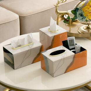 欧式轻奢纸巾盒客厅家居摆件现代简约茶几卧室餐桌创意收纳抽纸盒