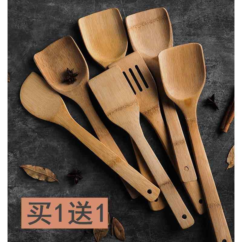 竹铲子不粘锅专用无漆竹锅铲长柄竹木厨具套装竹子锅铲家用炒菜铲