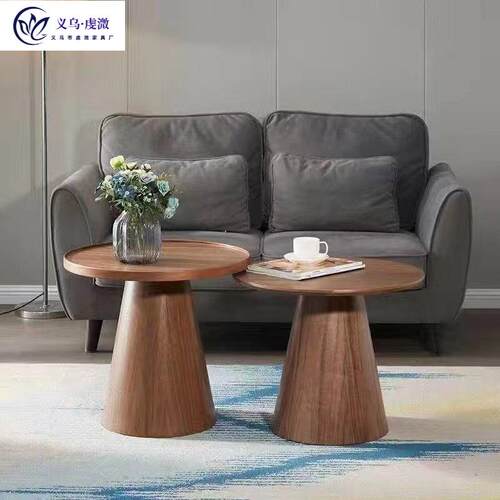 北欧现代简约餐桌小户型茶几边几角几洽谈桌中式圆型半圆椭圆圆形