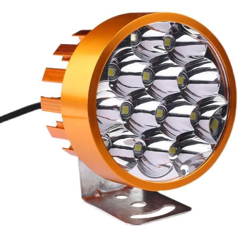 电动车车灯免接线led强光摩托车灯超亮车灯led12V-85V通用三轮车