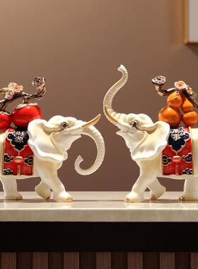 新中式柿新子葫芦象摆件厅玄关电视柜家居饰品装乔客LBP迁开业居