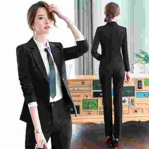 高级西装外套女春季正装银行经理老师面试工作服修身抗皱职业套装