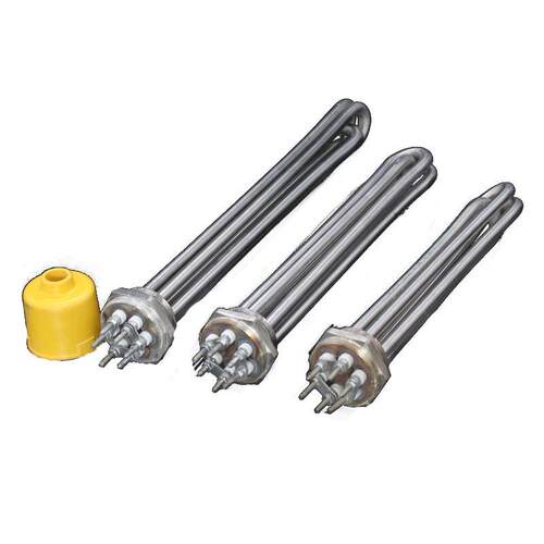 DN50六角法兰螺纹不锈钢水箱加热管2寸M58紫铜锅炉电热棒220V380V