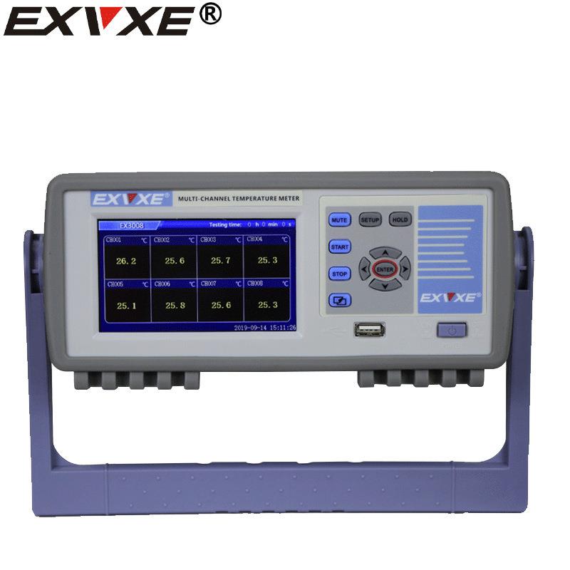 意力EX5008多路温度测试仪8路巡检仪存储温度记录仪曲线图/柱形图