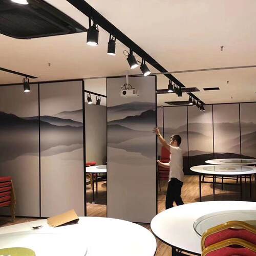 酒店活动隔断墙折叠 会议室活动隔断屏风宴会厅移动隔断高隔断墙