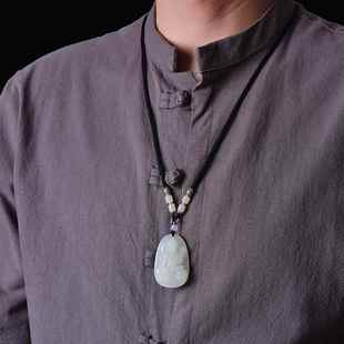 和田玉吊坠挂绳高端高档玉佩可调节貔貅玉坠项链绳配玉的绳子男女