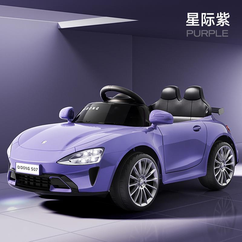 高档具SU7儿童电动车2025款遥控玩车可新坐人男女孩1-6岁宝四轮宝