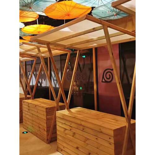 户外折叠展示架市场摊位架移动夜市活动木筏织物创意盒小吃车