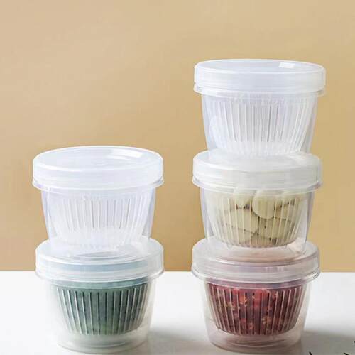 Lidded Freshness Container for Refrigerator, Fruit and Veget