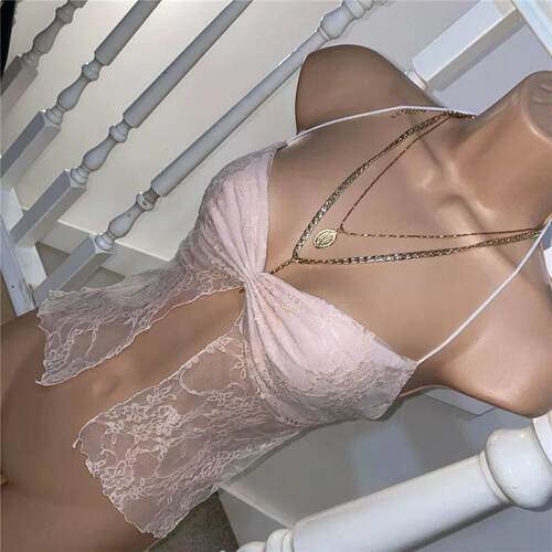 Xingqing Floral Crop Top y2k Aesthetic Fairycore Grunge Spag