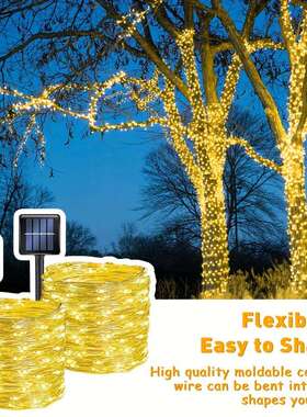 2PackOf104ft(300led)SolarOutdoorLightsOutdoorSolar