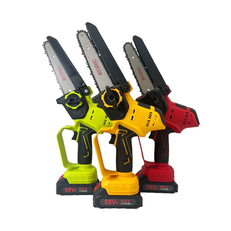 迷你6寸电炼锯家用小型手持手提锂电锯电动锯伐木工具充电式电锯