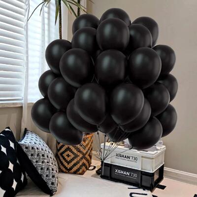 10/20pcs Yellow Purple Black White Grey Latex Balloon Birthd