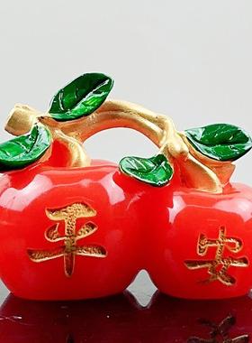 客厅摆件轻奢高级感2025新款苹果树脂玛瑙色平安是福苹果创意办公