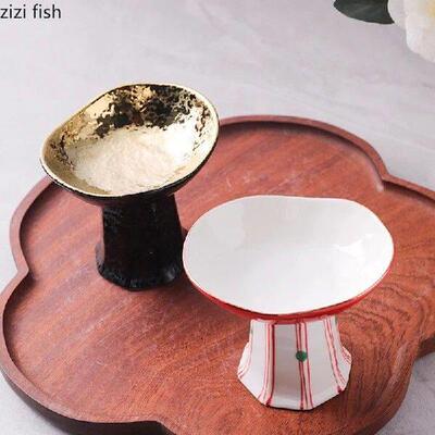 High Foot Plate Dim Sum Dish Tea Tray Dessert Plate Snack