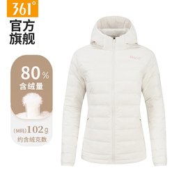 361羽绒服女款2024冬季加厚加绒短棉服休闲保暖连帽运动外套