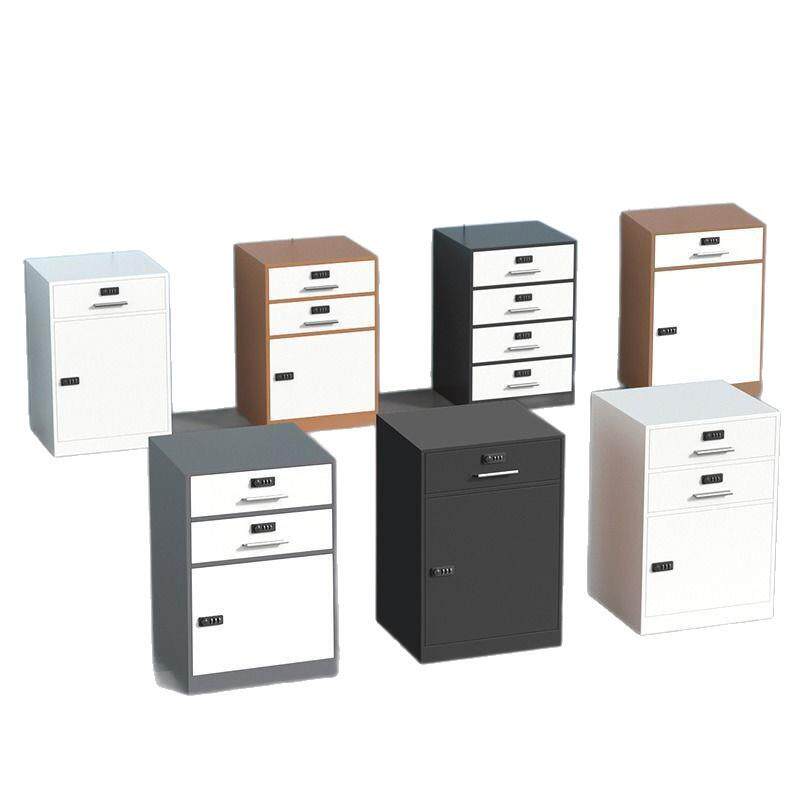柜铁皮文件柜下办矮柜公桌活动柜带密码LSG锁抽屉资料床头储物小