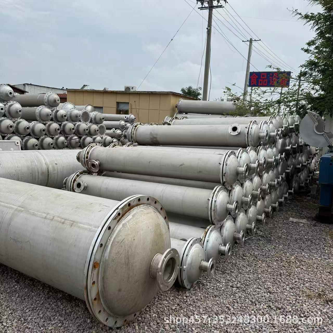 现货制作300平方工业冷凝器九成新真空冷凝器不锈钢列管冷凝器