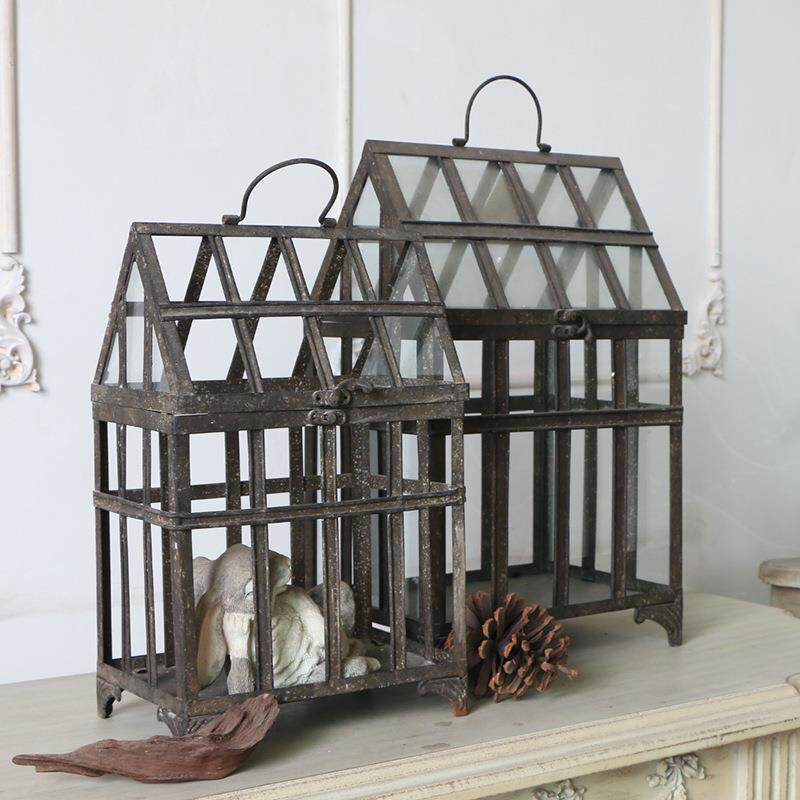 巴洛克做旧黑色复古橱窗陈列铸铁铁艺镂空透明箱子盒子笼子家居摆