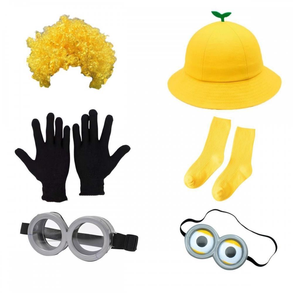 六一小黄人假发大眼镜神偷奶爸cosplay道具万圣节舞会装扮道具黄