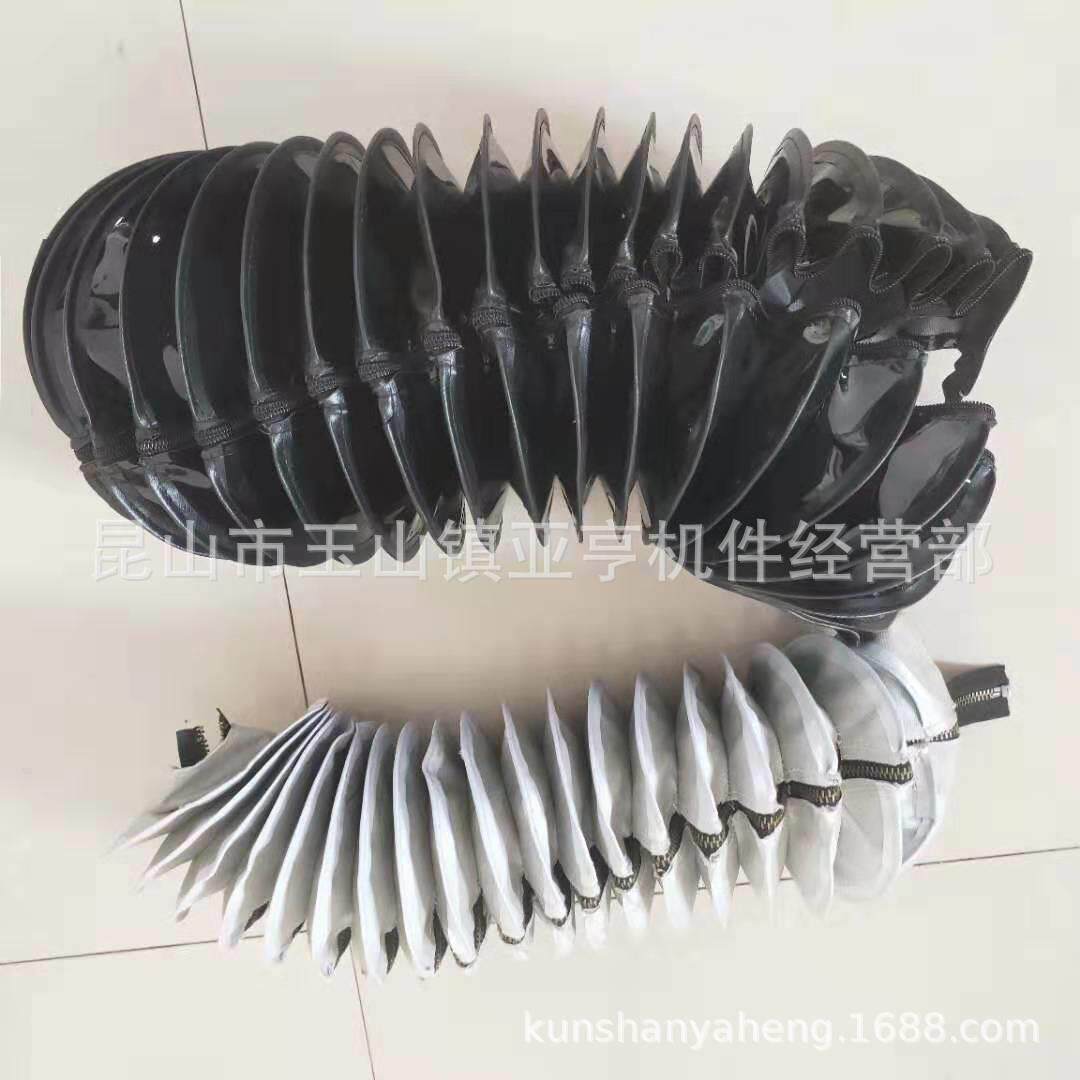 厂家图纸制做丝杠油缸圆形防护罩缝制带拉链气缸保护罩 易拆装