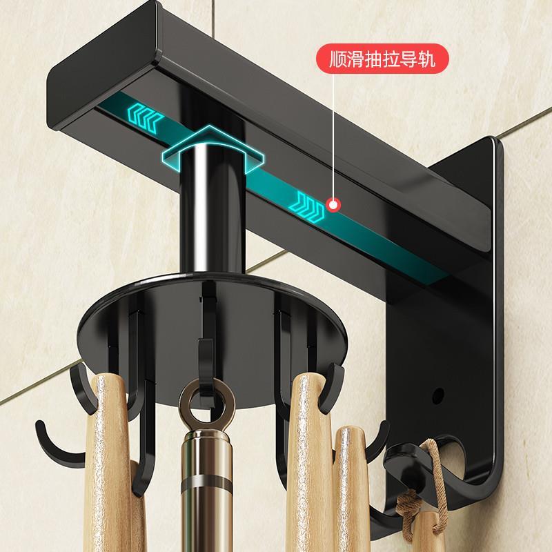 厨房可旋转挂钩架铲子挂架多功能挂拐角勺子收纳神器免打孔置物架
