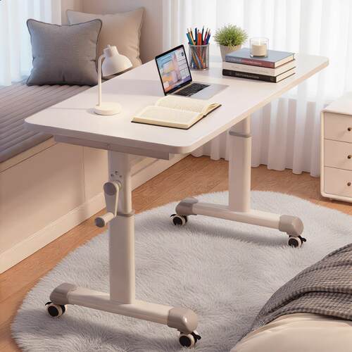 书桌电脑桌办公桌学生家用可移动学习桌卧室简易小桌子升降床边桌