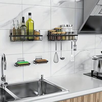 Space Aluminum Bathroom Accessories Wall Mount化妆室置物架