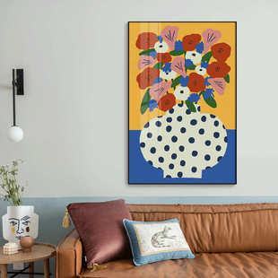 抽象挂画酒店民宿装 饰画客厅北欧莫兰迪壁画 饰品马蒂斯植物花卉装