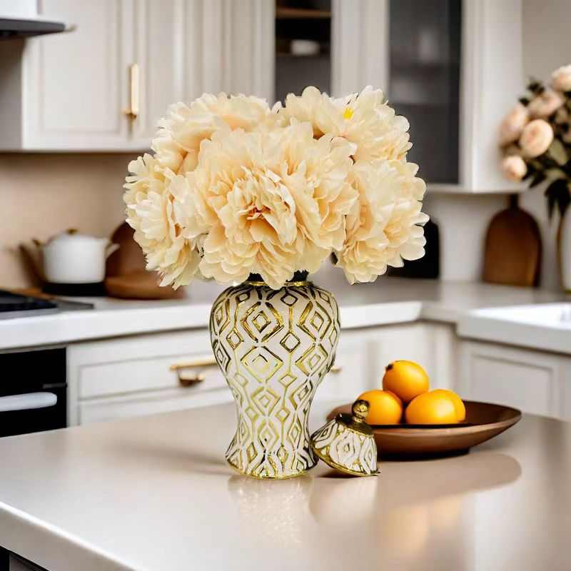 玄关台面美式值白风高级高颜花瓶陶瓷陶瓷器高档装饰欧式现代