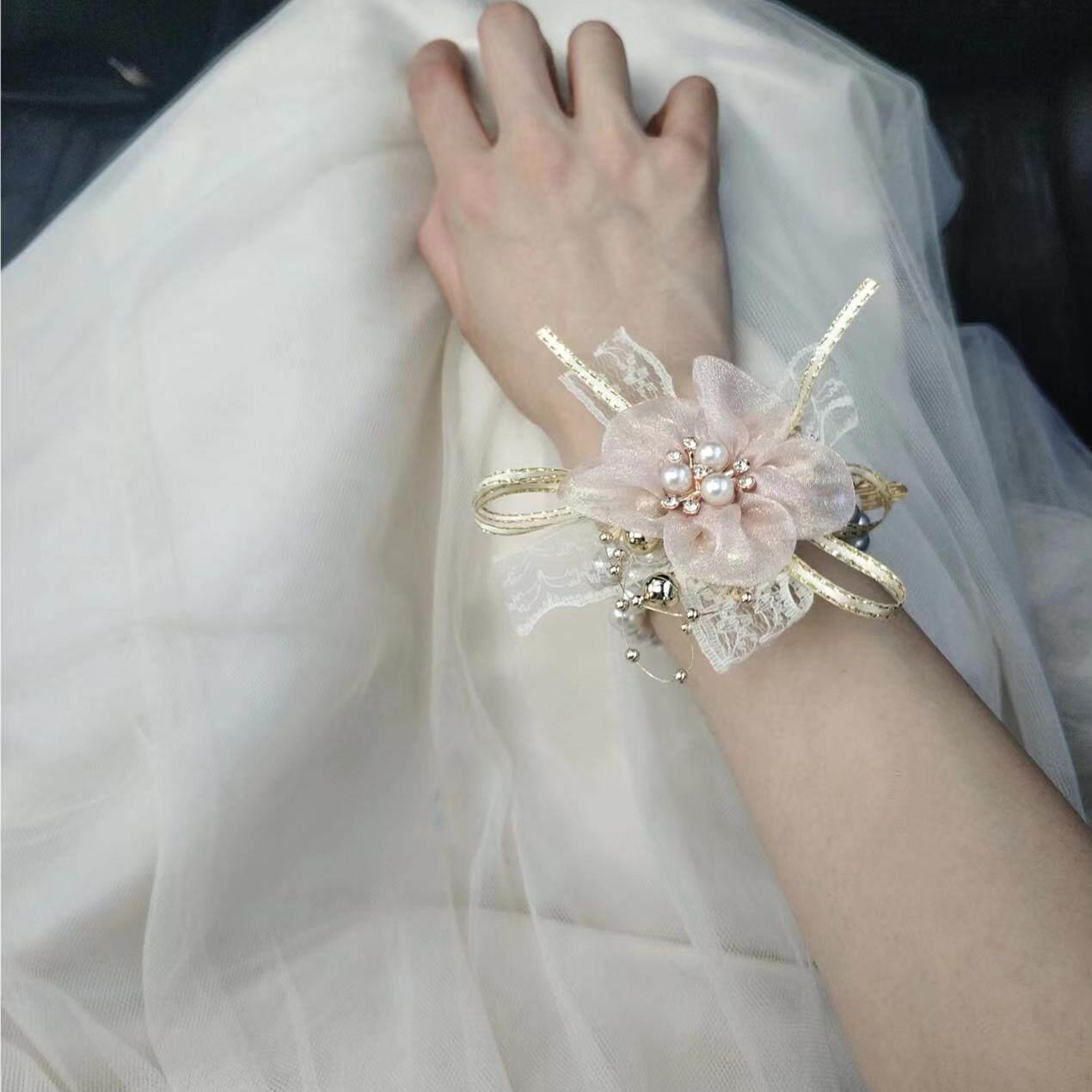 伴娘手腕花女高级感新款新娘姐妹团手花手饰婚礼结婚手环喜庆用品
