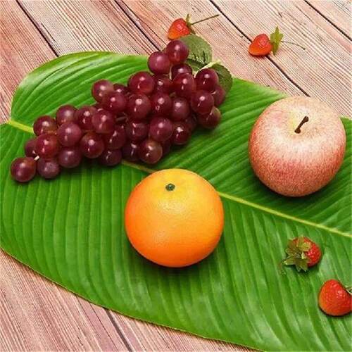 1-10pcs Artificial Banana Leaf Placemats Table Decoration