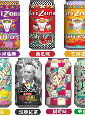美国进口Arizona亚利桑那冰茶饮料蜂蜜绿茶340ml 零0脂果味饮料