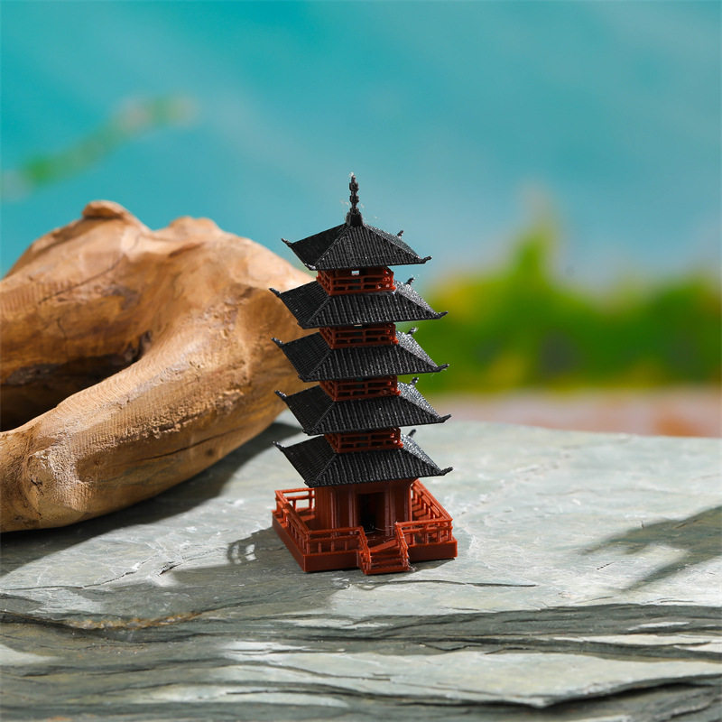 古塔水陆假山景观摆件摆件装饰