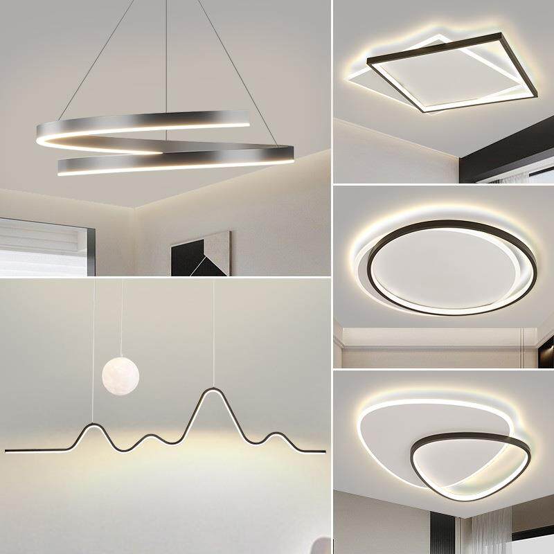 客厅灯2025新款灯具现代简约大气LED全屋组合套餐几何大厅餐厅灯