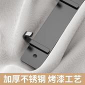 W7门后挂钩3cm厚门 不锈钢黑色挂架免打孔衣帽收纳置物 浴室门背式