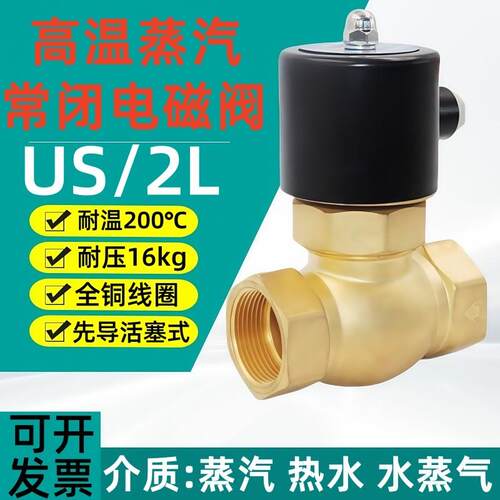 耐高温蒸汽电磁阀220VZQDF全铜控制电子阀24V US dn15 20 25 3240