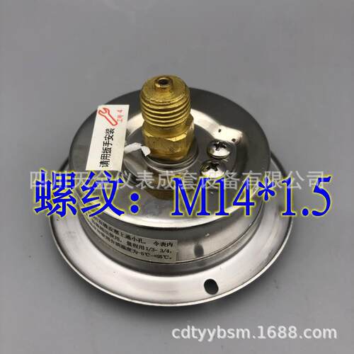 红旗YTN-60ZT轴向带边耐震压力表抗震防震真空油压液压表YN-60ZT