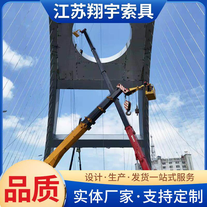 钢丝绳拉索厂家加工桥梁不锈钢拉索压制钢丝绳钢结构挤压锚拉索