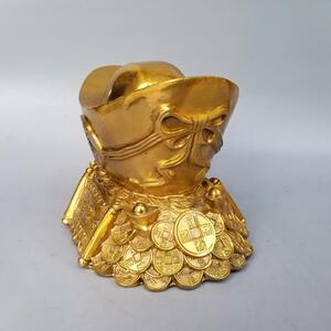 铜黄金大元宝铜元宝妙音铜艺铜器家居办公装饰工艺品摆件