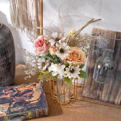 墙饰星芒仿真花家居装饰花假花设计婚庆手捧花束玫瑰CF01341